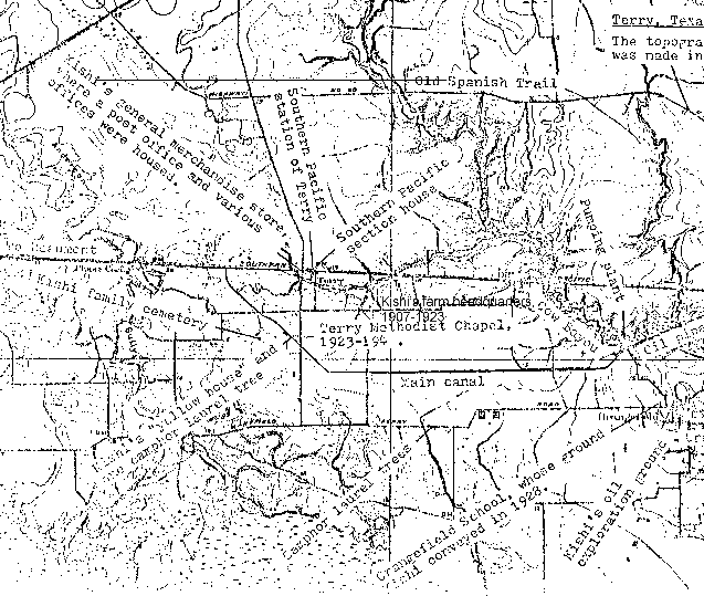 Map of Terry Texas from 1926