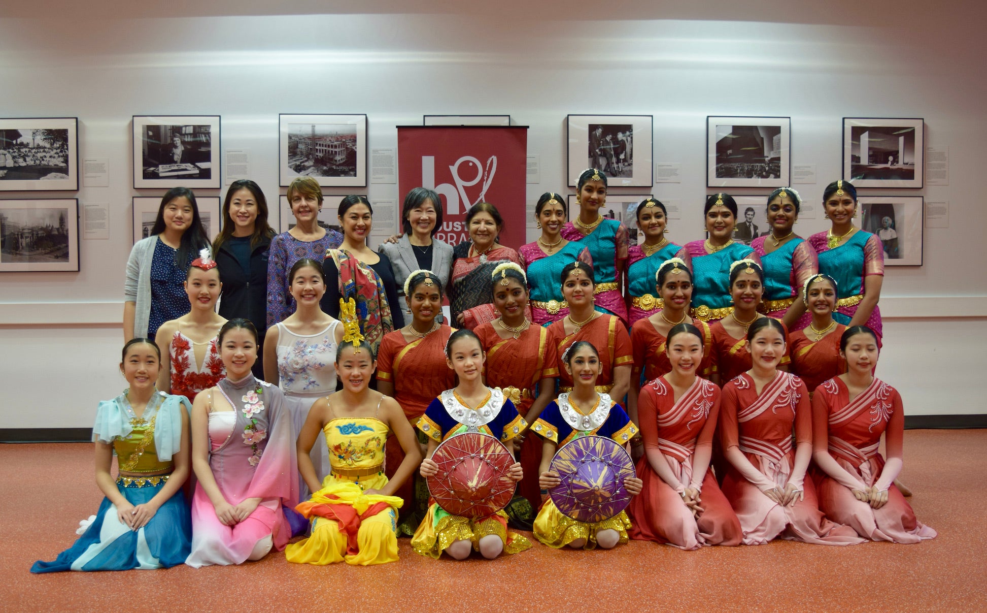 Dancers and organizers pose for a group photo