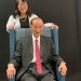 Dr. George C.Y. Chiou seated with daughter, Dr. Linda Epner standing behind